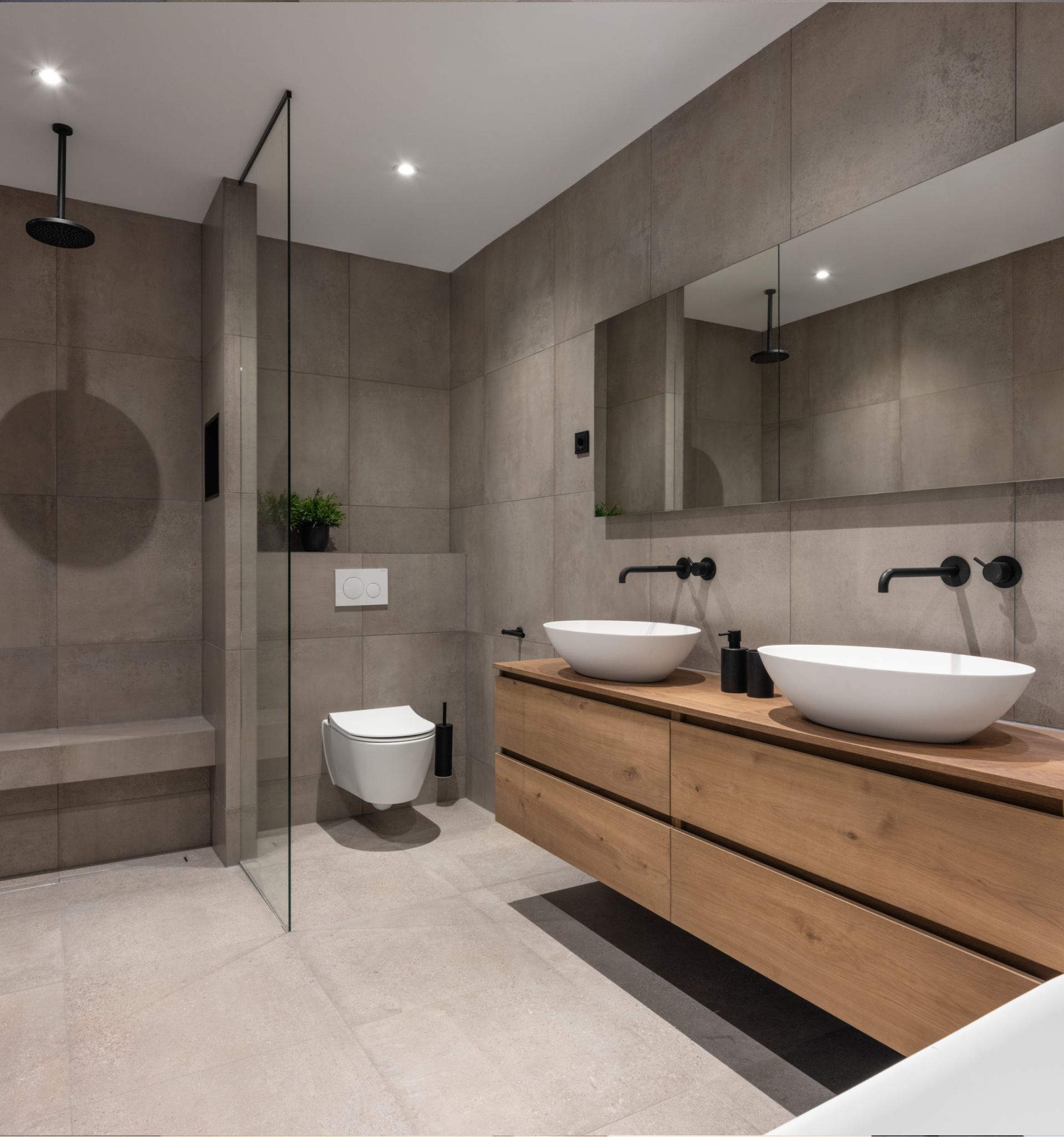 Brutalisme Badkamer - sfeervolle badkamer 18