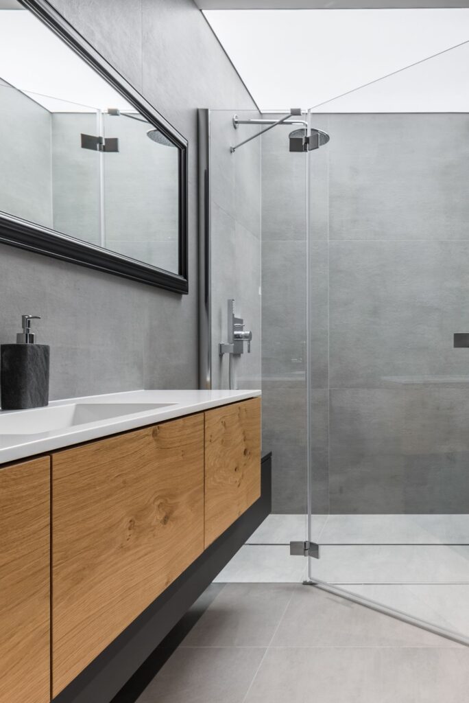 Brutalisme Badkamer - sfeervolle badkamer 7