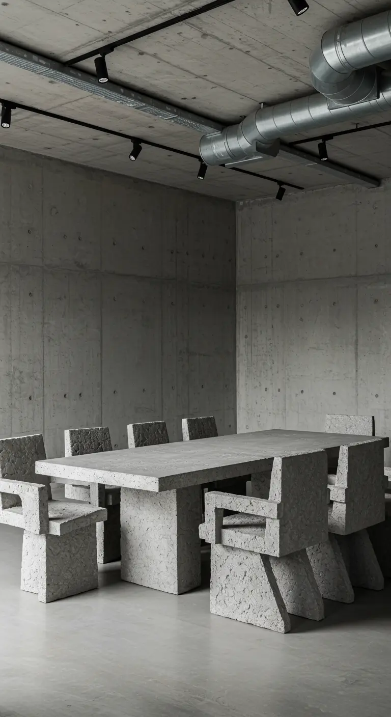 Brutalisme Eetkamer - sfeervolle eetkamer 14