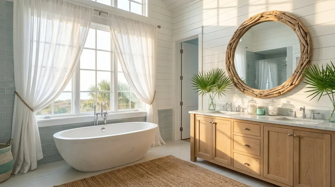 Coastal badkamer