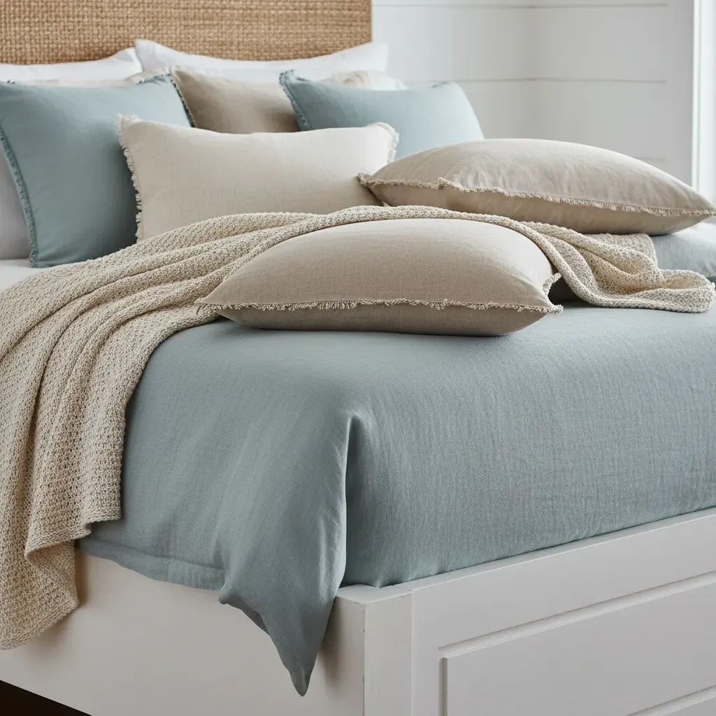 Coastal Slaapkamer - detail van materialen en textuur