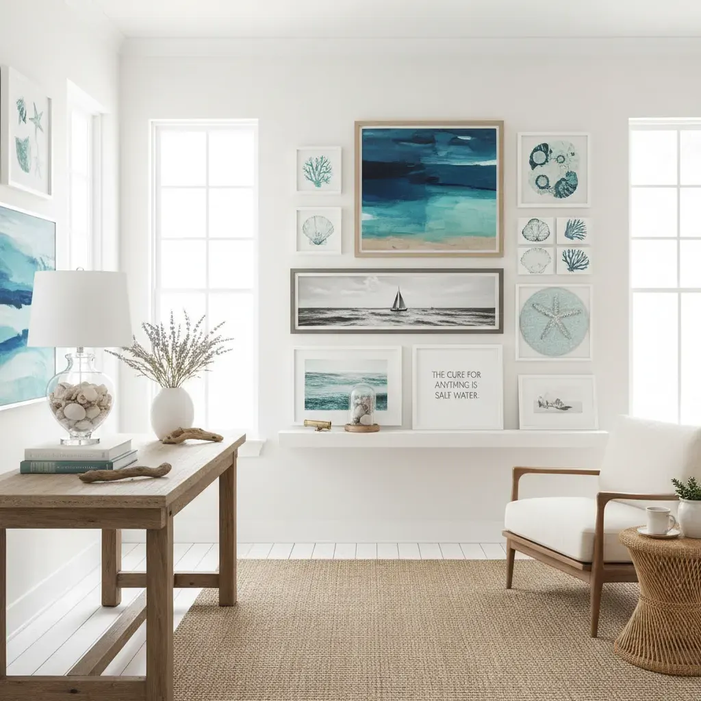 Coastal Werkkamer - galerij wand