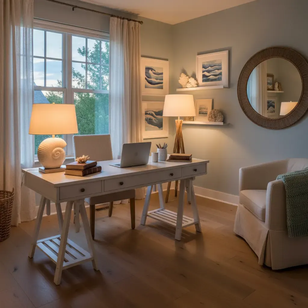 Coastal Werkkamer - avondsfeer met verlichting