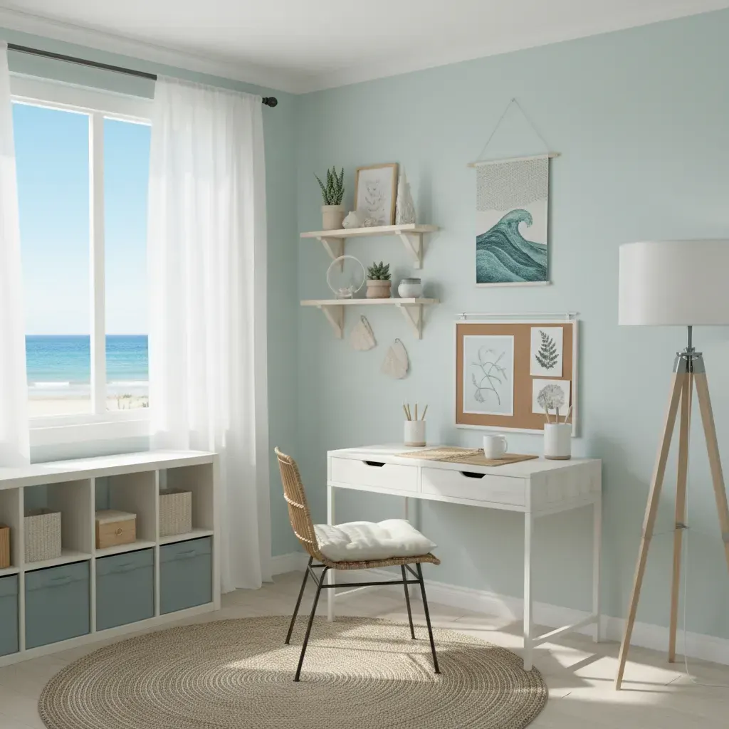 Coastal Werkkamer - budgetvriendelijke look