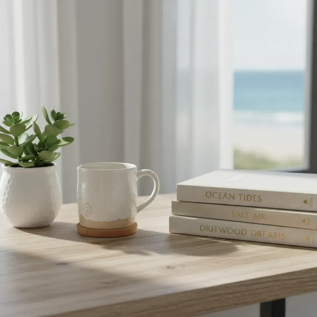 Coastal Werkkamer - detail van materialen en textuur