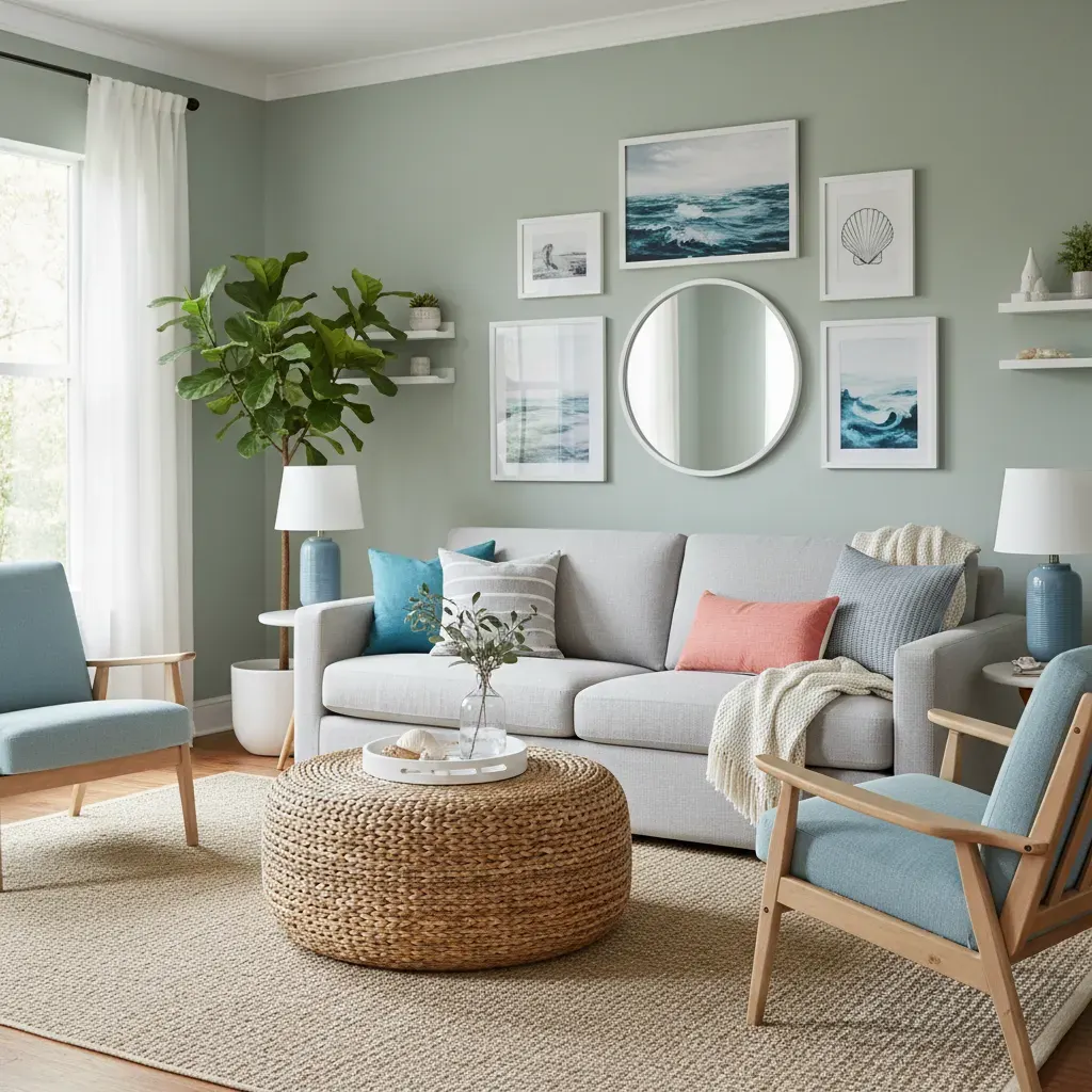 Coastal Woonkamer - budgetvriendelijke look