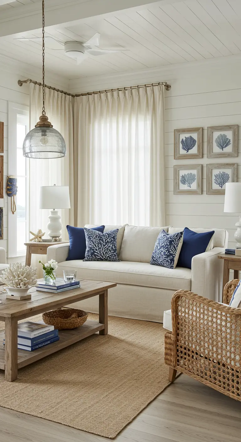 Coastal Woonkamer - sfeervolle woonkamer 16