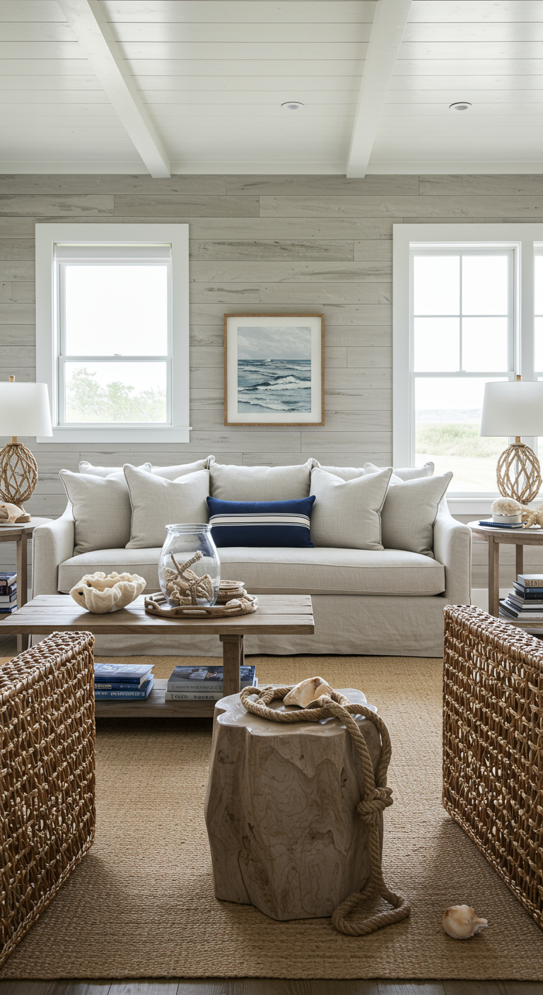 Coastal Woonkamer - sfeervolle woonkamer 17