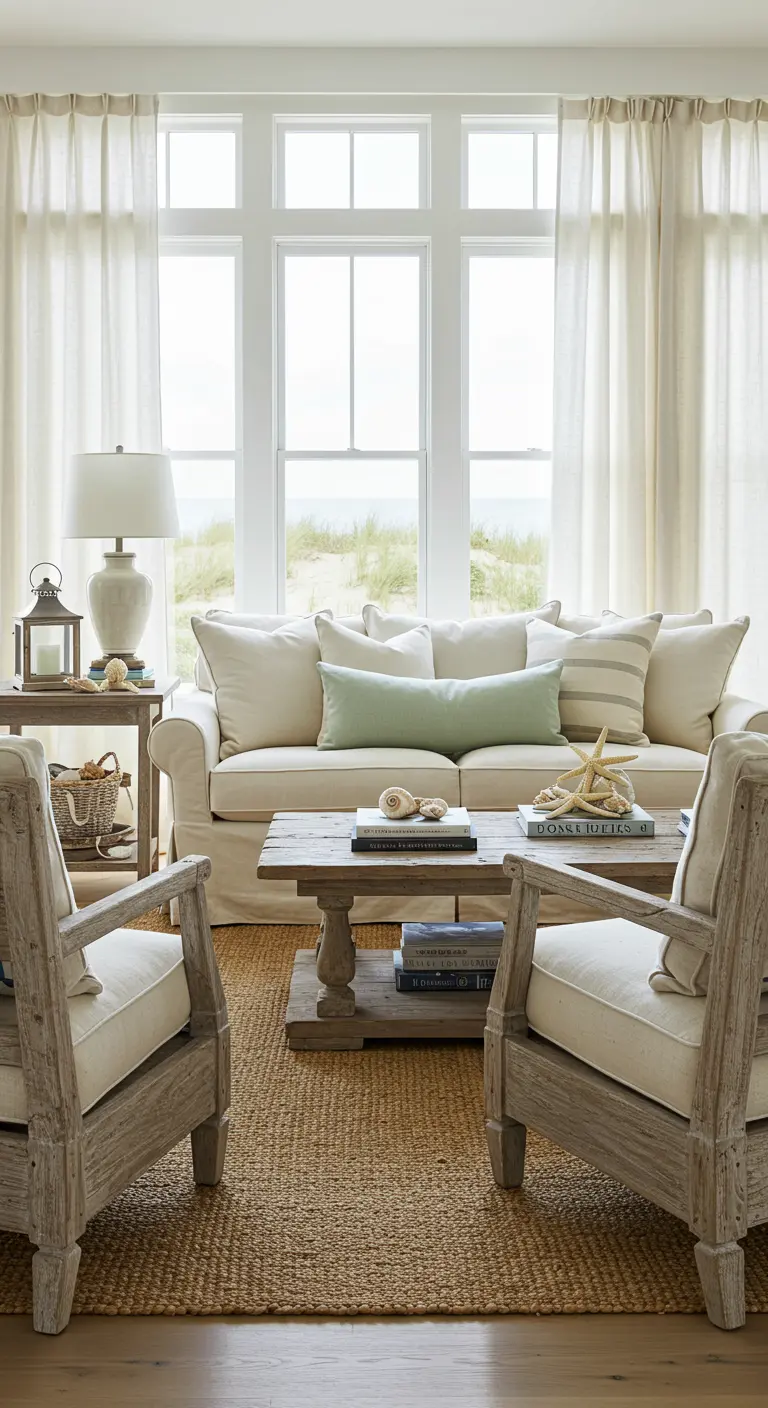 Coastal Woonkamer - sfeervolle woonkamer 6