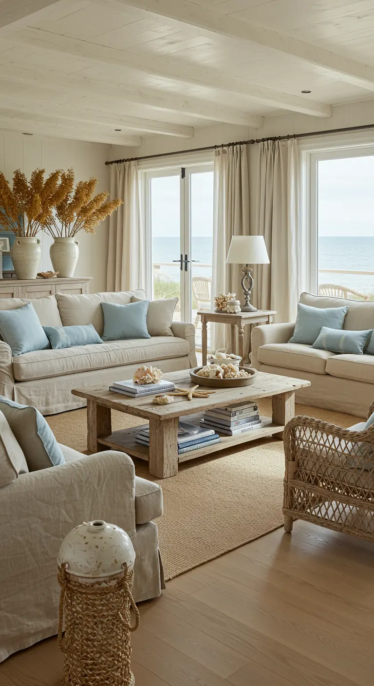 Coastal Woonkamer - sfeervolle woonkamer 8