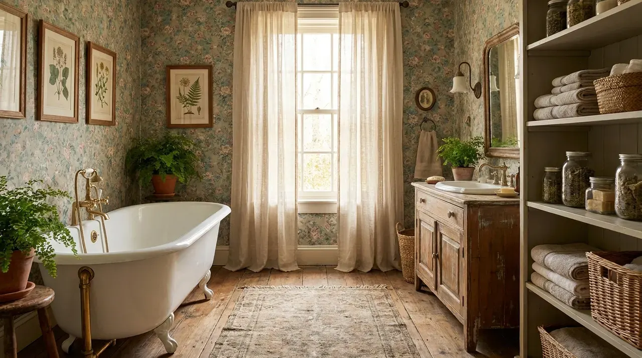 Cottagecore badkamer