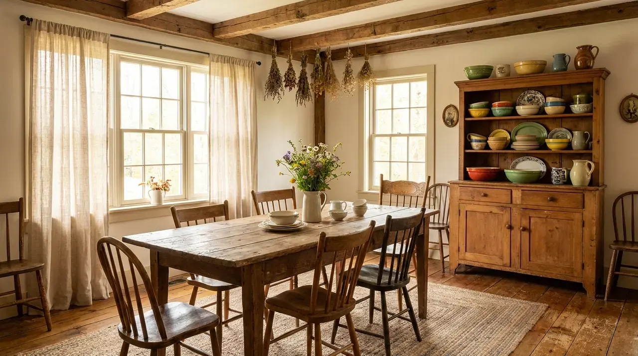 Cottagecore eetkamer