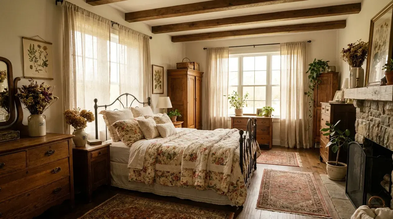 Cottagecore slaapkamer