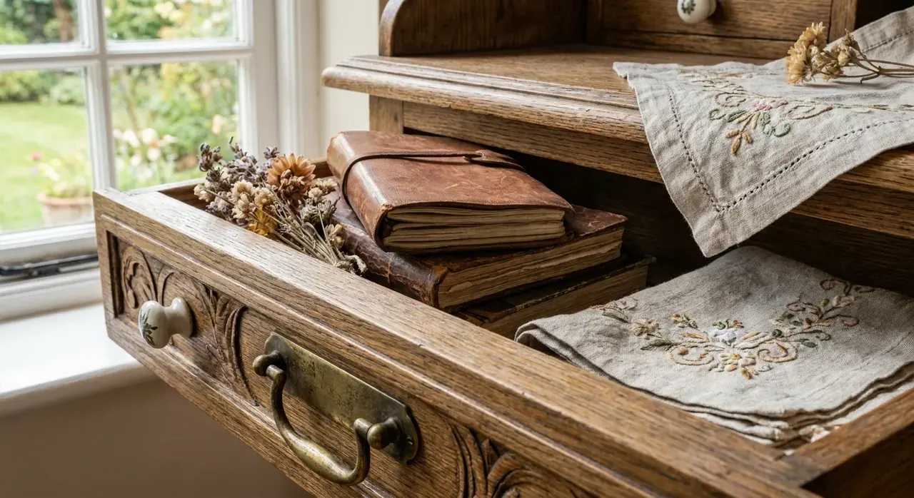 Cottagecore Werkkamer - meubels en opstelling