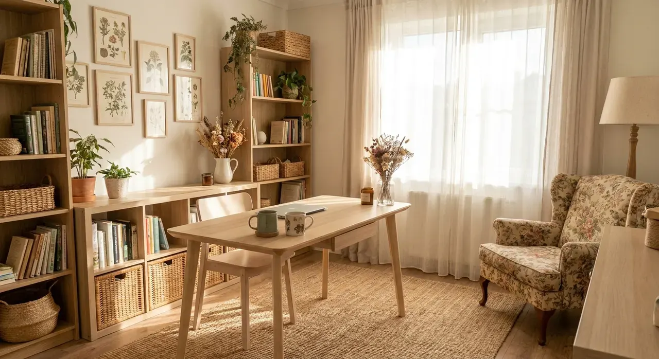 Cottagecore Werkkamer - budgetvriendelijke look