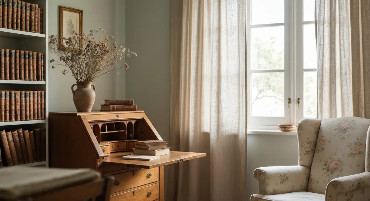 Cottagecore werkkamer