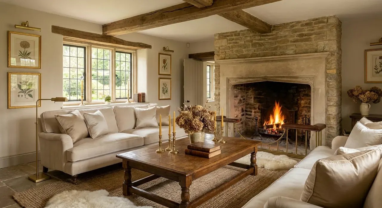 Cottagecore Woonkamer - luxe variant