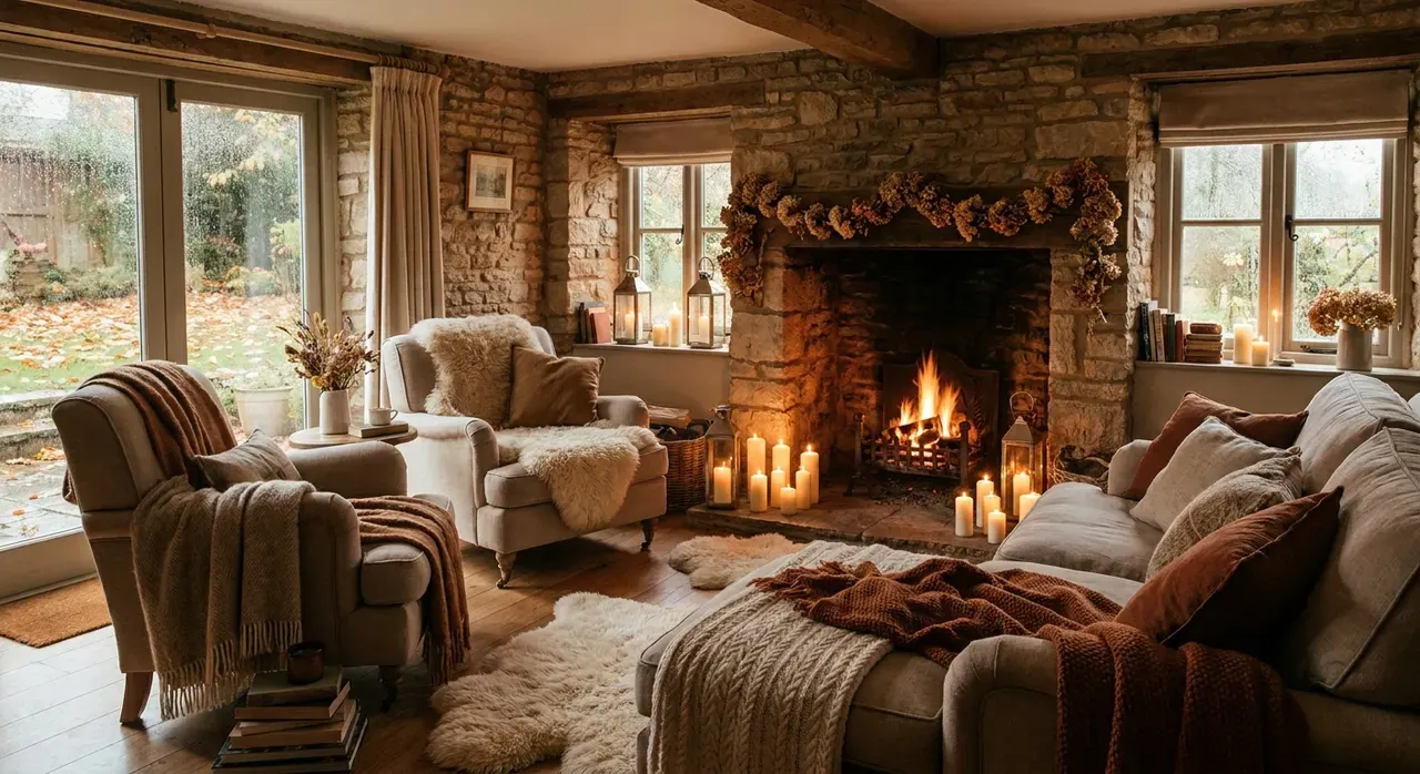 Cottagecore Woonkamer - seizoensvariant