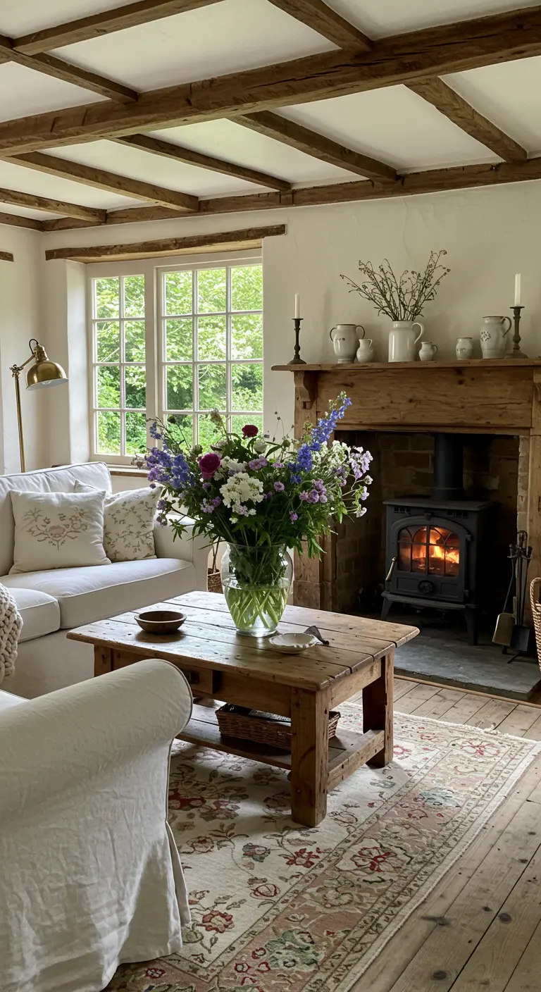 Cottagecore Woonkamer - sfeervolle woonkamer 20