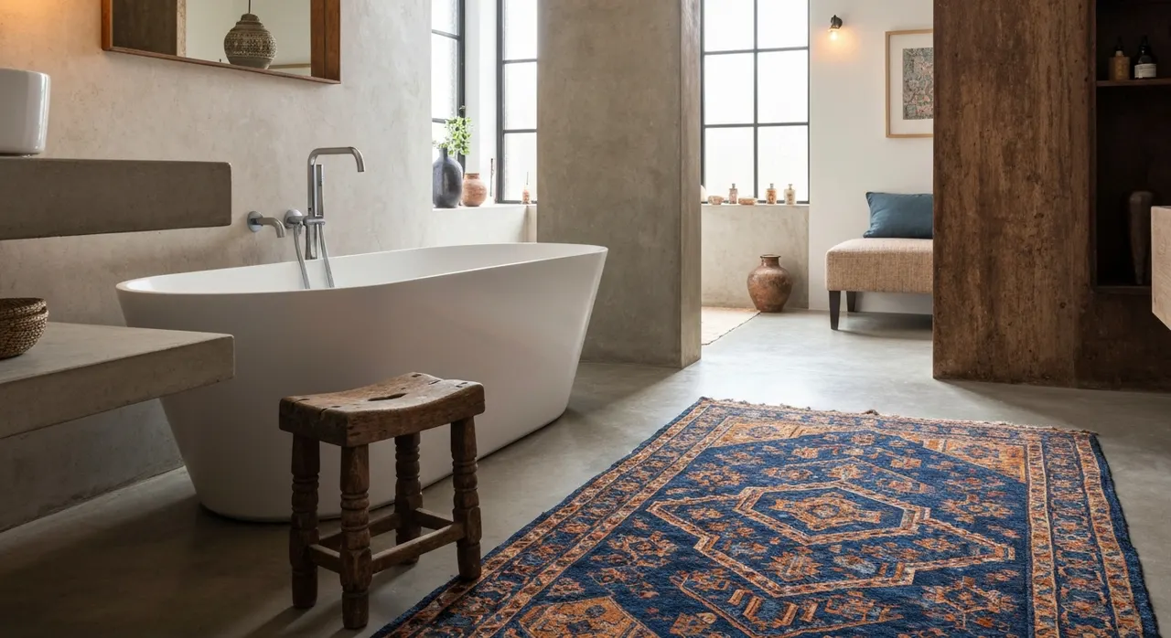 Eclectisch Badkamer - kleurenpalet en sfeer