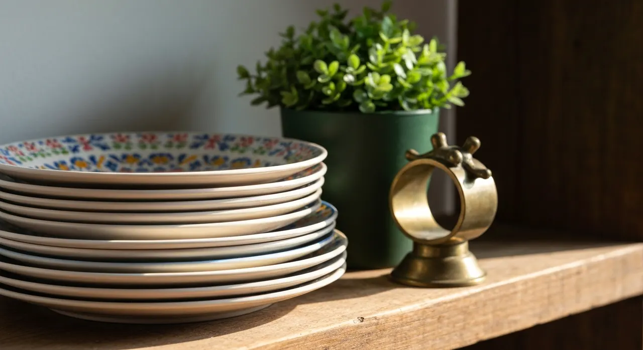 Eclectisch Eetkamer - detail van materialen en textuur