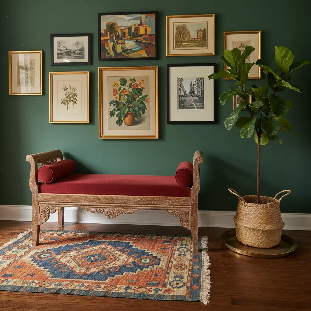 Eclectisch Hal - kleurenpalet en sfeer