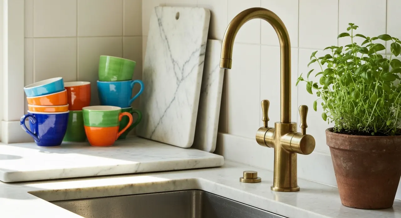 Eclectisch Keuken - detail van materialen en textuur