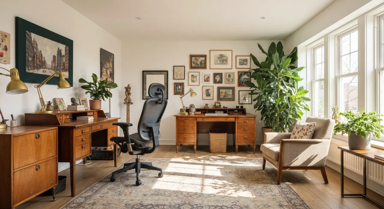 Eclectisch werkkamer