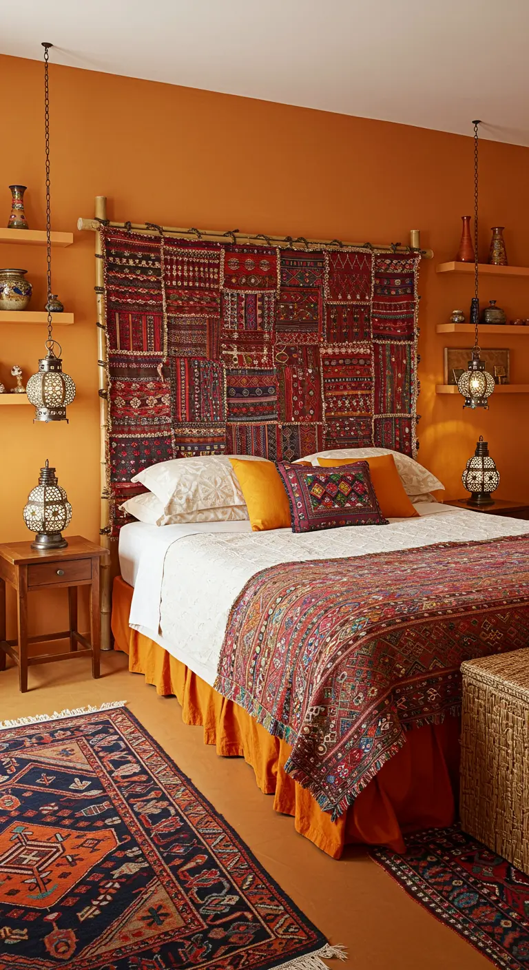 Ethnostijl Slaapkamer - sfeervolle slaapkamer 16