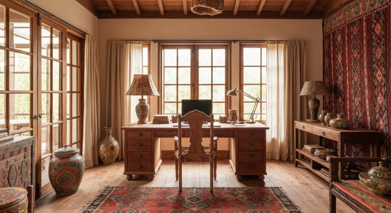 Ethnostijl werkkamer