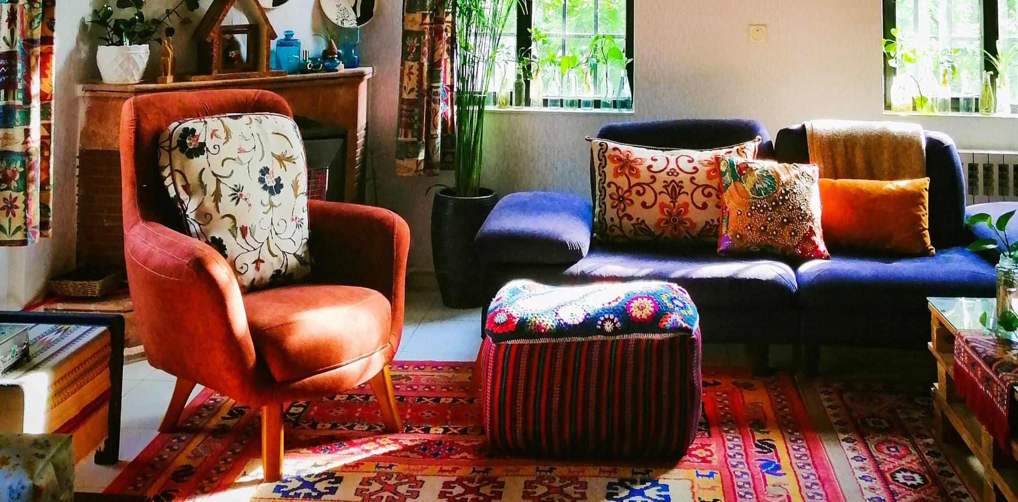 Ethnostijl Woonkamer - sfeervolle woonkamer 6