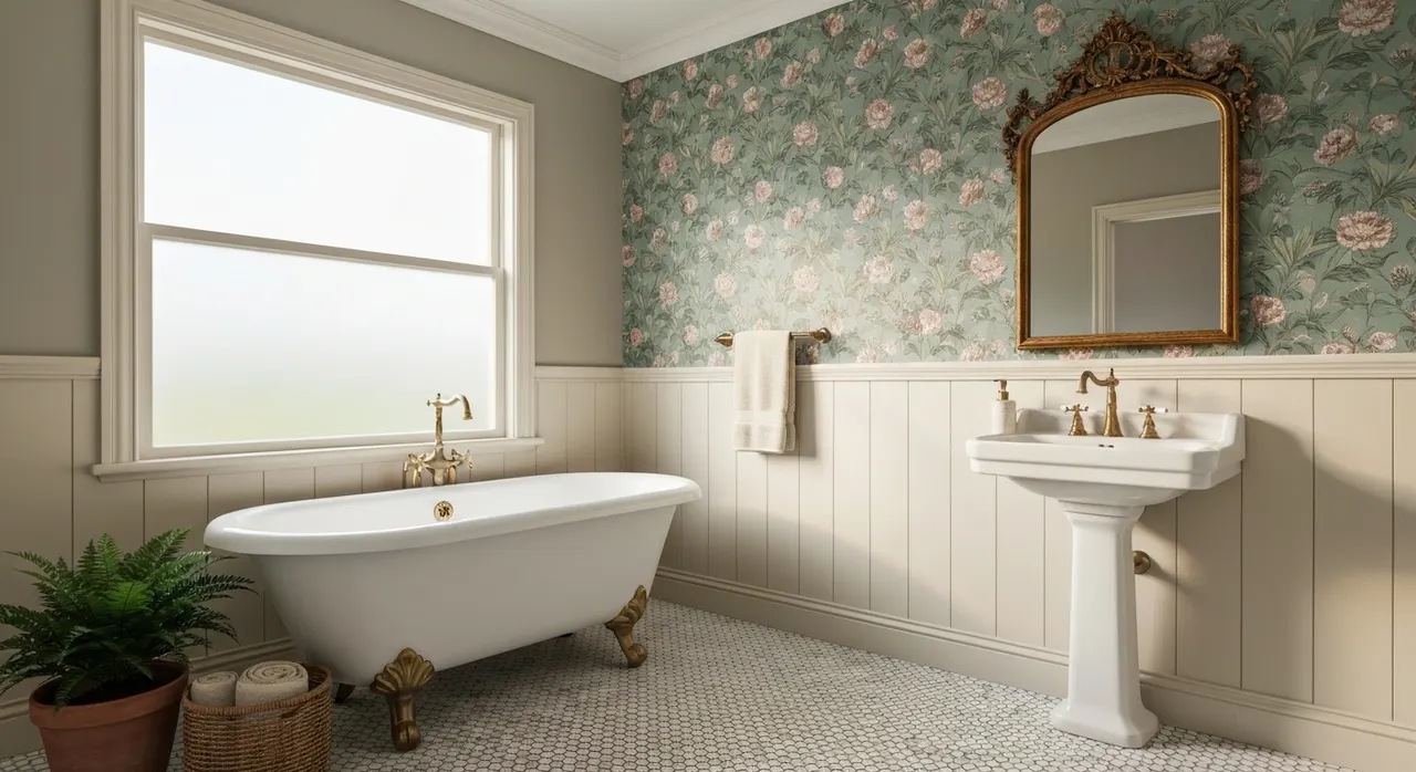 Grandmillennial badkamer