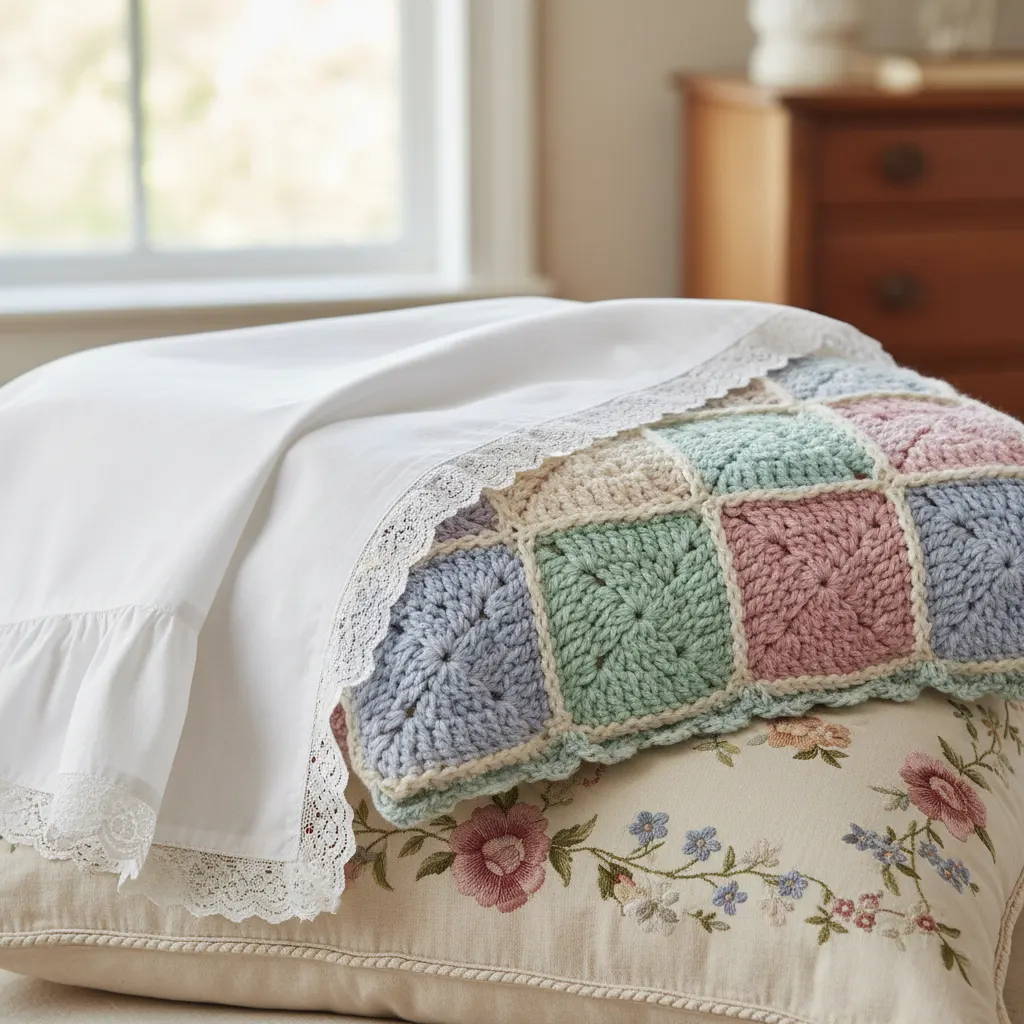 Grandmillennial Kinderkamer - detail van materialen en textuur