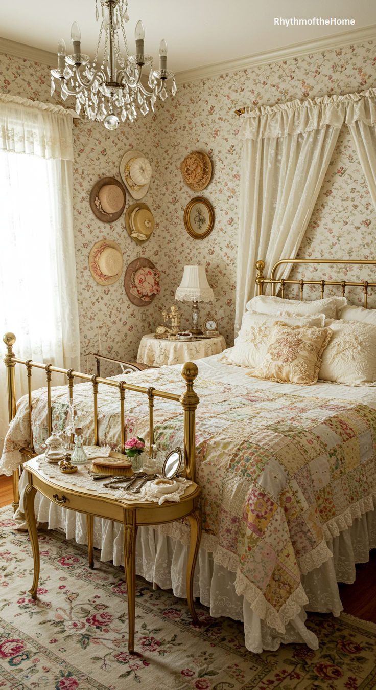 Grandmillennial Slaapkamer - sfeervolle slaapkamer 8