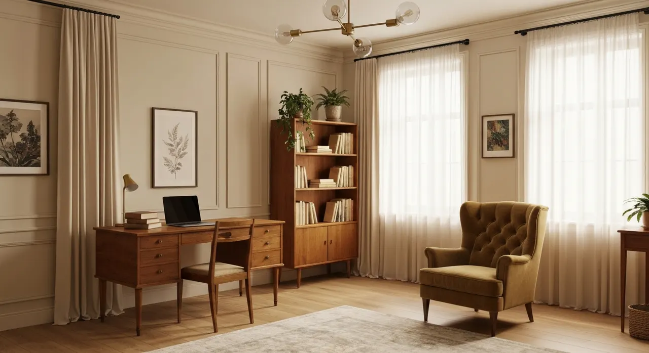 Grandmillennial werkkamer