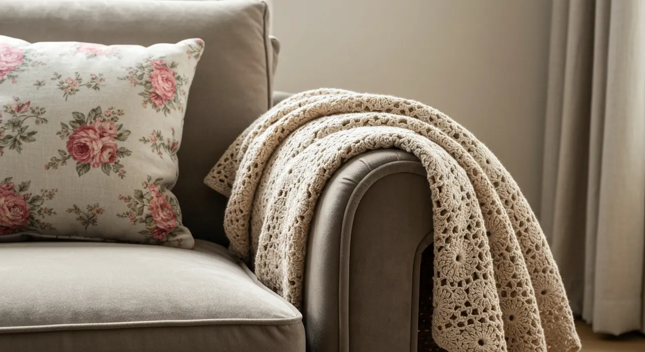 Grandmillennial Woonkamer - detail van materialen en textuur