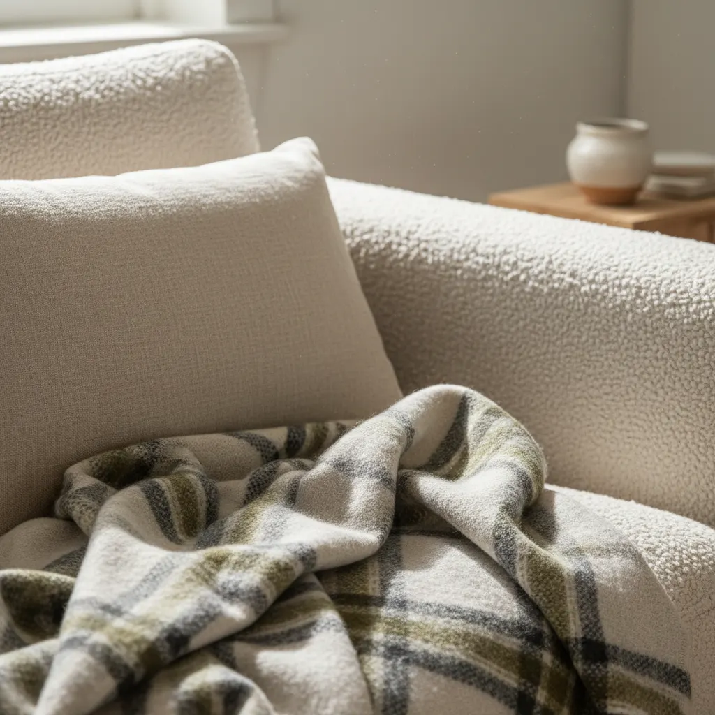 Healing Home Woonkamer - detail van materialen en textuur