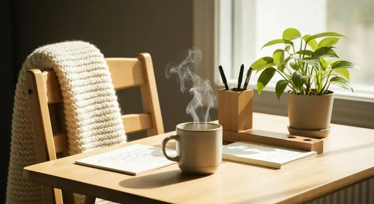 Hygge Werkkamer - detail van materialen en textuur