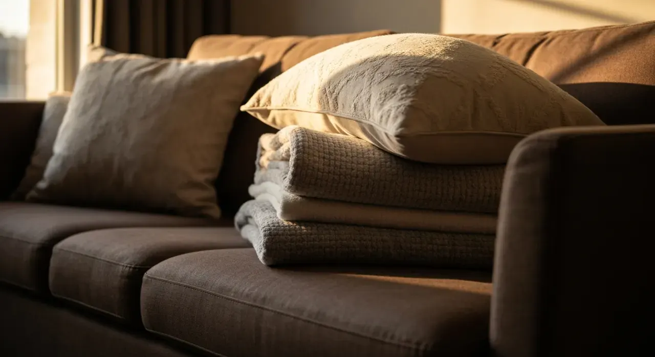 Hygge Woonkamer - detail van materialen en textuur