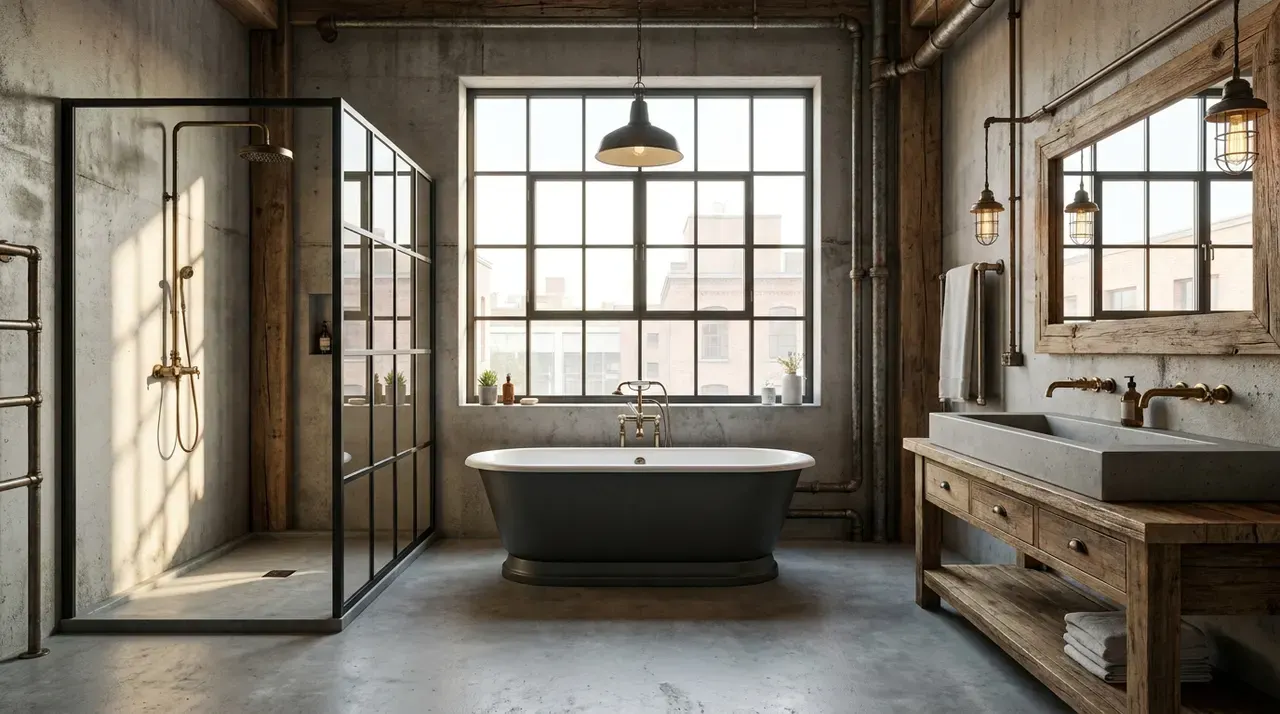 Industrial badkamer