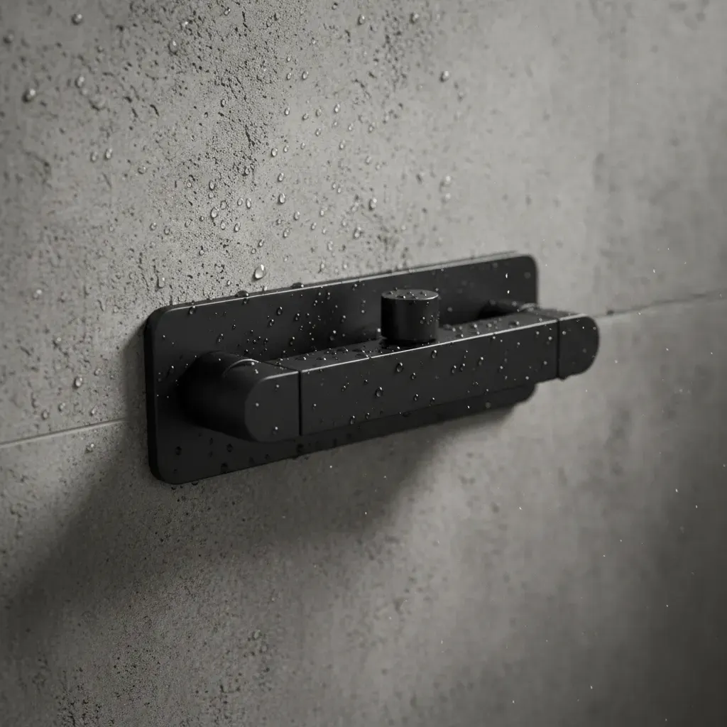 Industrial Badkamer - detail van materialen en textuur
