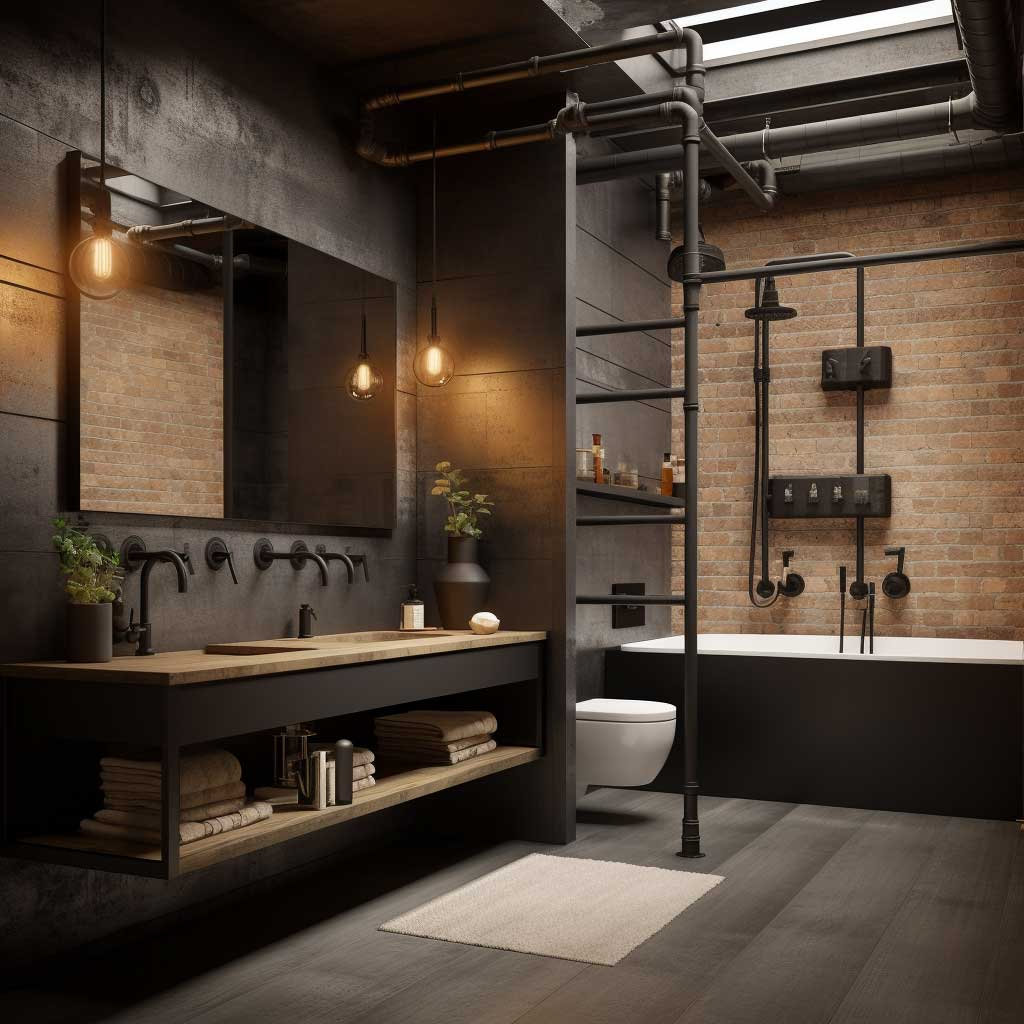 Industrial Badkamer - sfeervolle badkamer 1