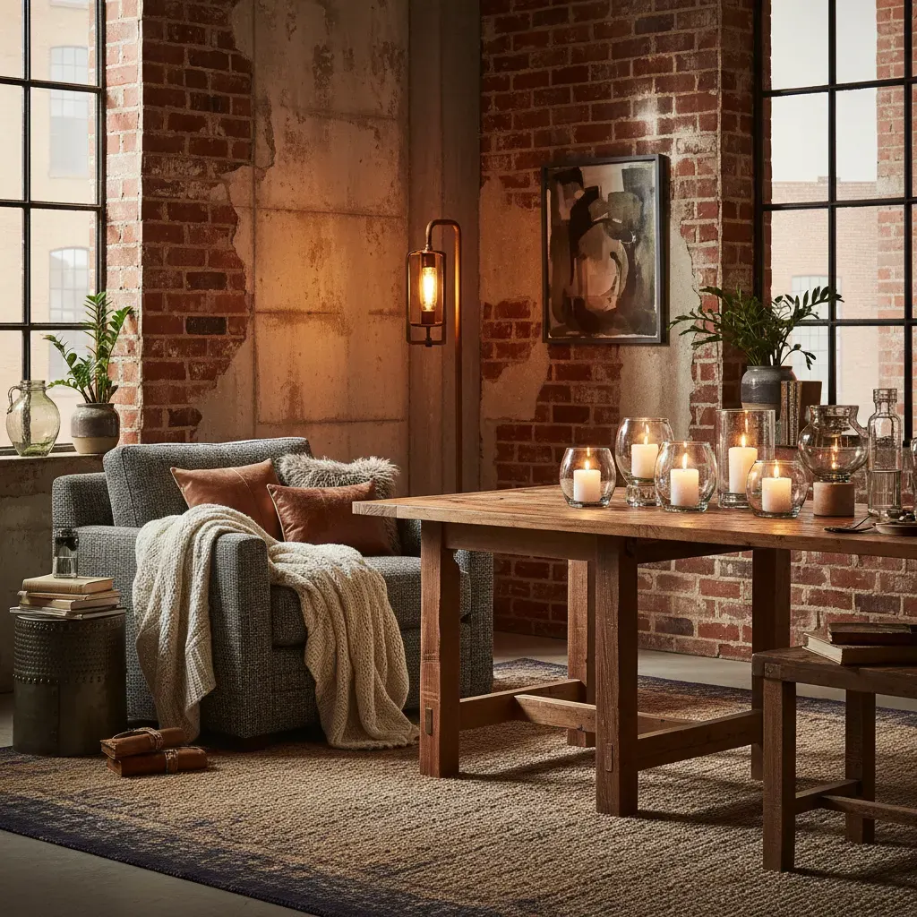 Industrial Eetkamer - sfeervol hoekje