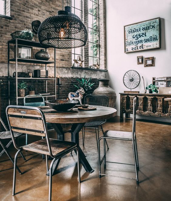 Industrial Eetkamer - sfeervolle eetkamer 1