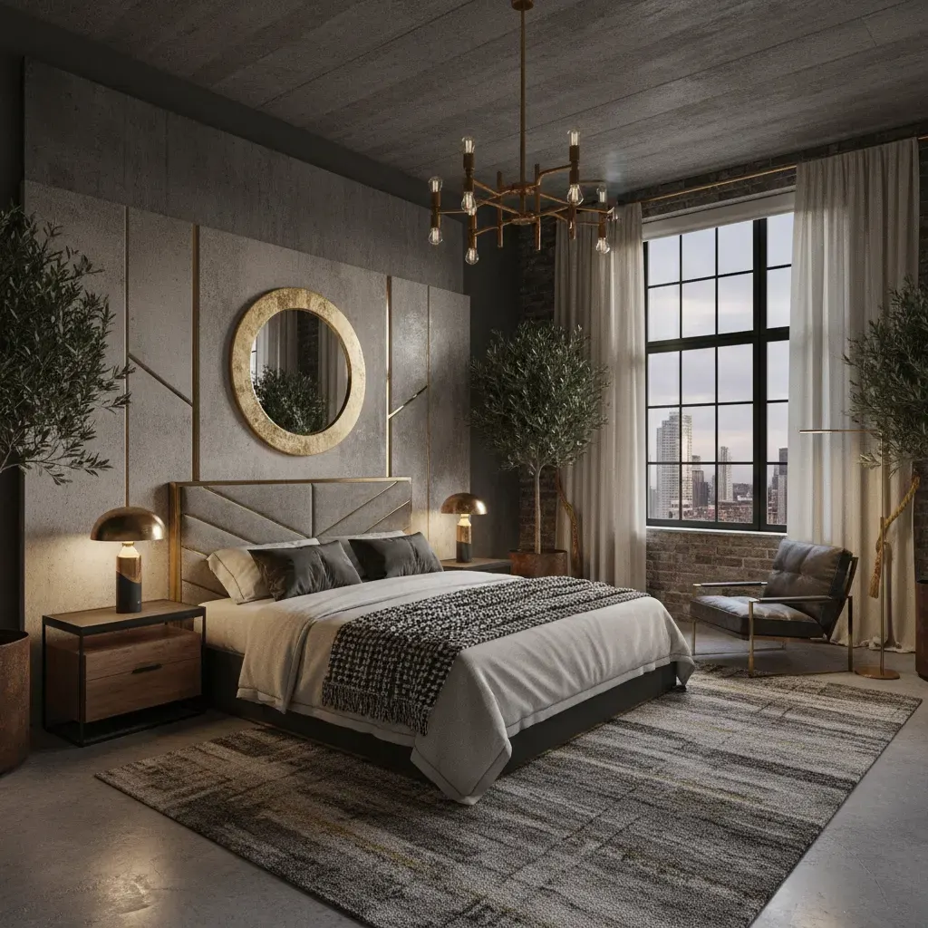 Industrial Slaapkamer - luxe variant