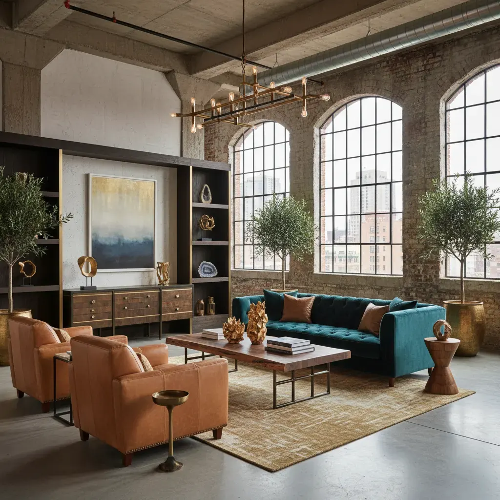Industrial Woonkamer - luxe variant