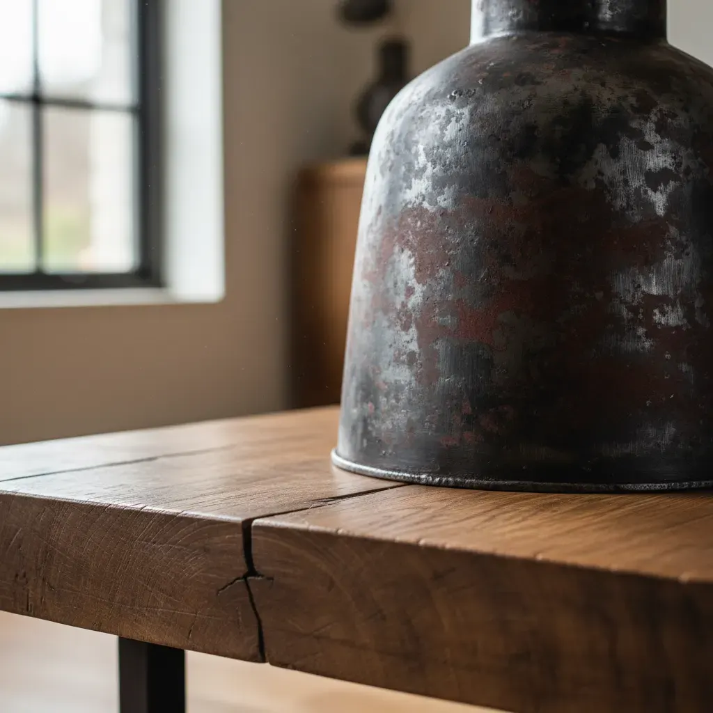 Industrial Woonkamer - detail van materialen en textuur