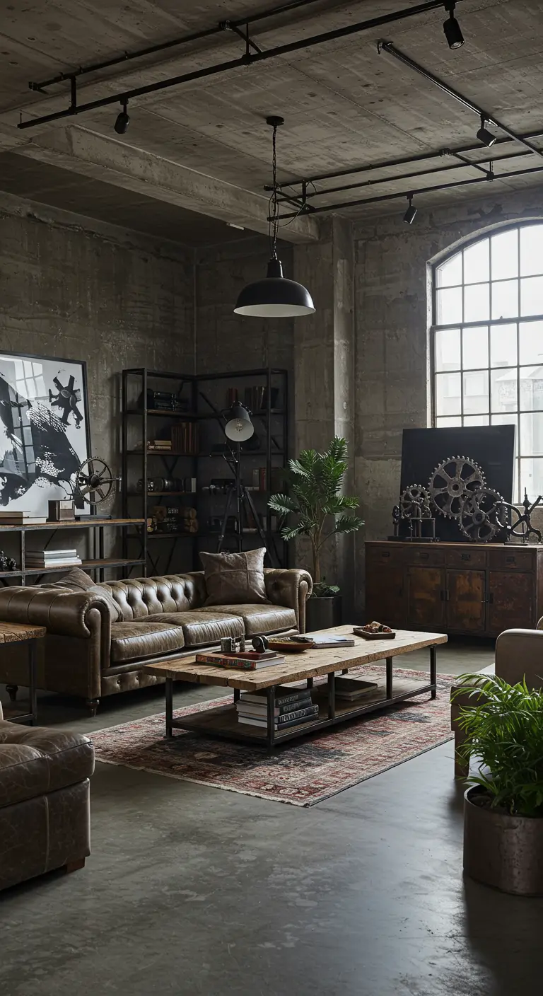 Industrial Woonkamer - sfeervolle woonkamer 8