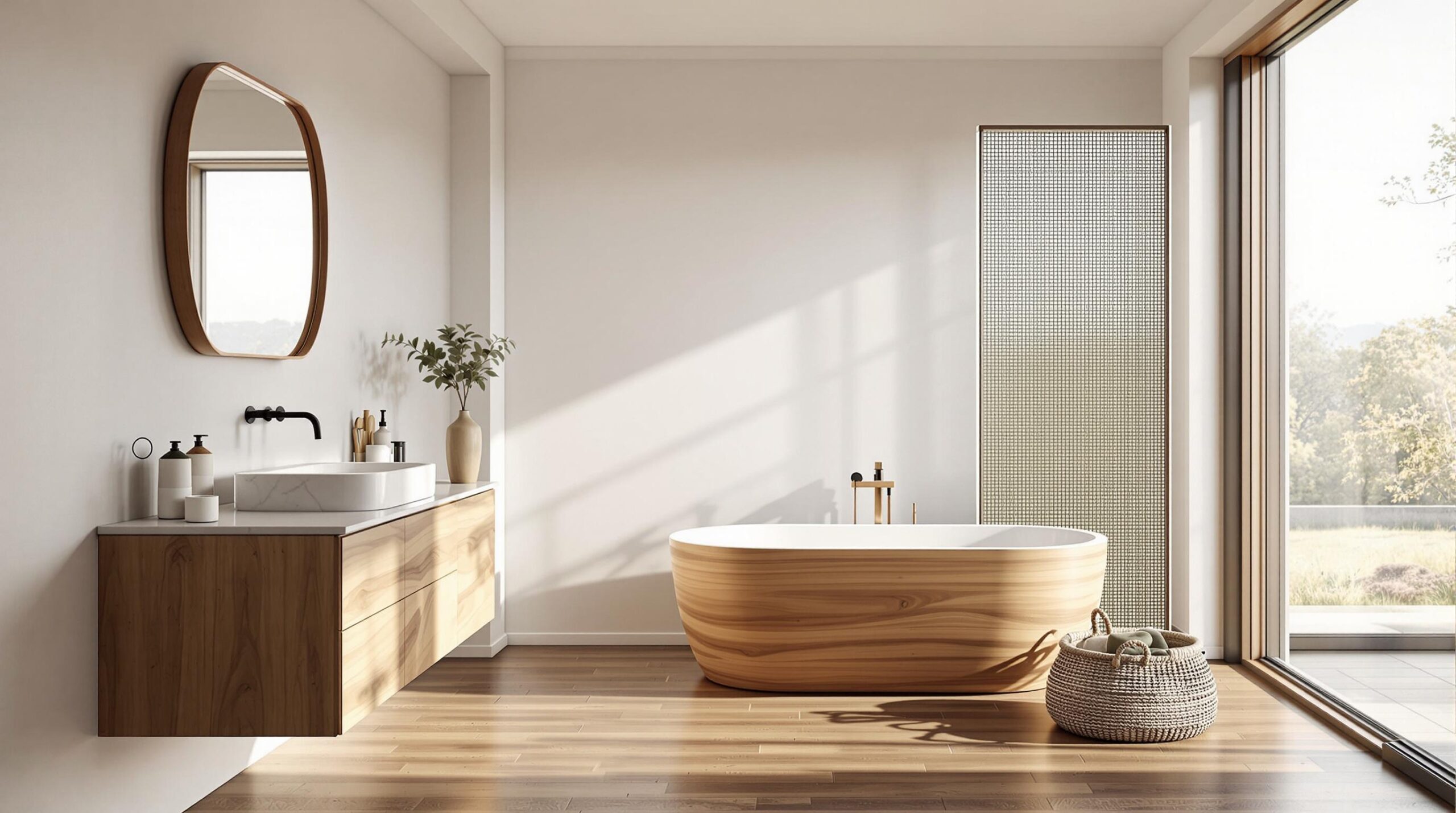 Japandi Badkamer - sfeervolle badkamer 9