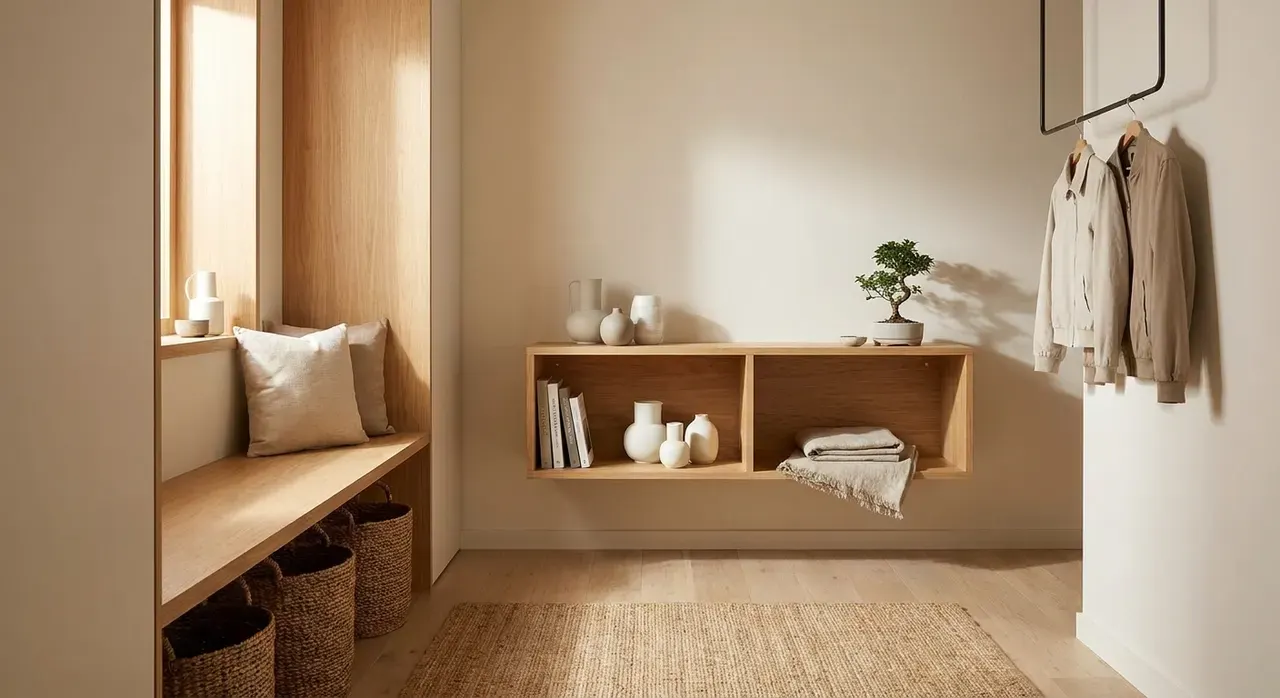 Japandi Hal - rekken en opbergen